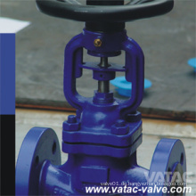 Gusseisen Flansch-Enden Faltenbalg Sealed Globe Valve